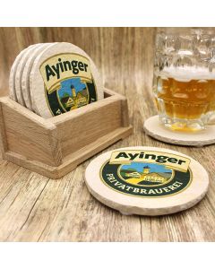 Ayinger Bieruntersetzer aus Naturstein - Biershop Bayern