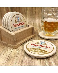 Engelbräu Rettenberg Bieruntersetzer aus Naturstein - Biershop Bayern