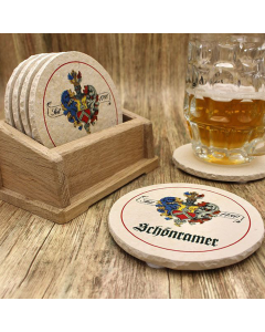 Landbrauerei Schönramer Bieruntersetzer aus Naturstein - Biershop Bayern